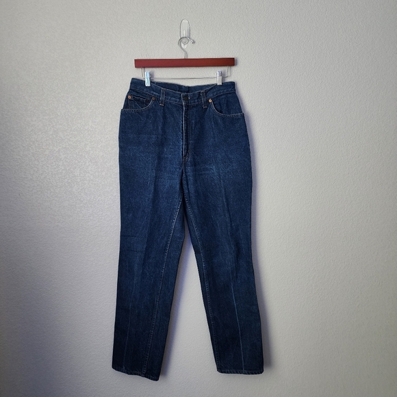 LEVIS x VINTAGE 505 Dark Wash Denim USA Made Size 16 - Picture 5 of 7